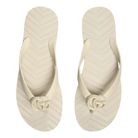 white gucci flip flops replica|Gucci marmont flip flops.